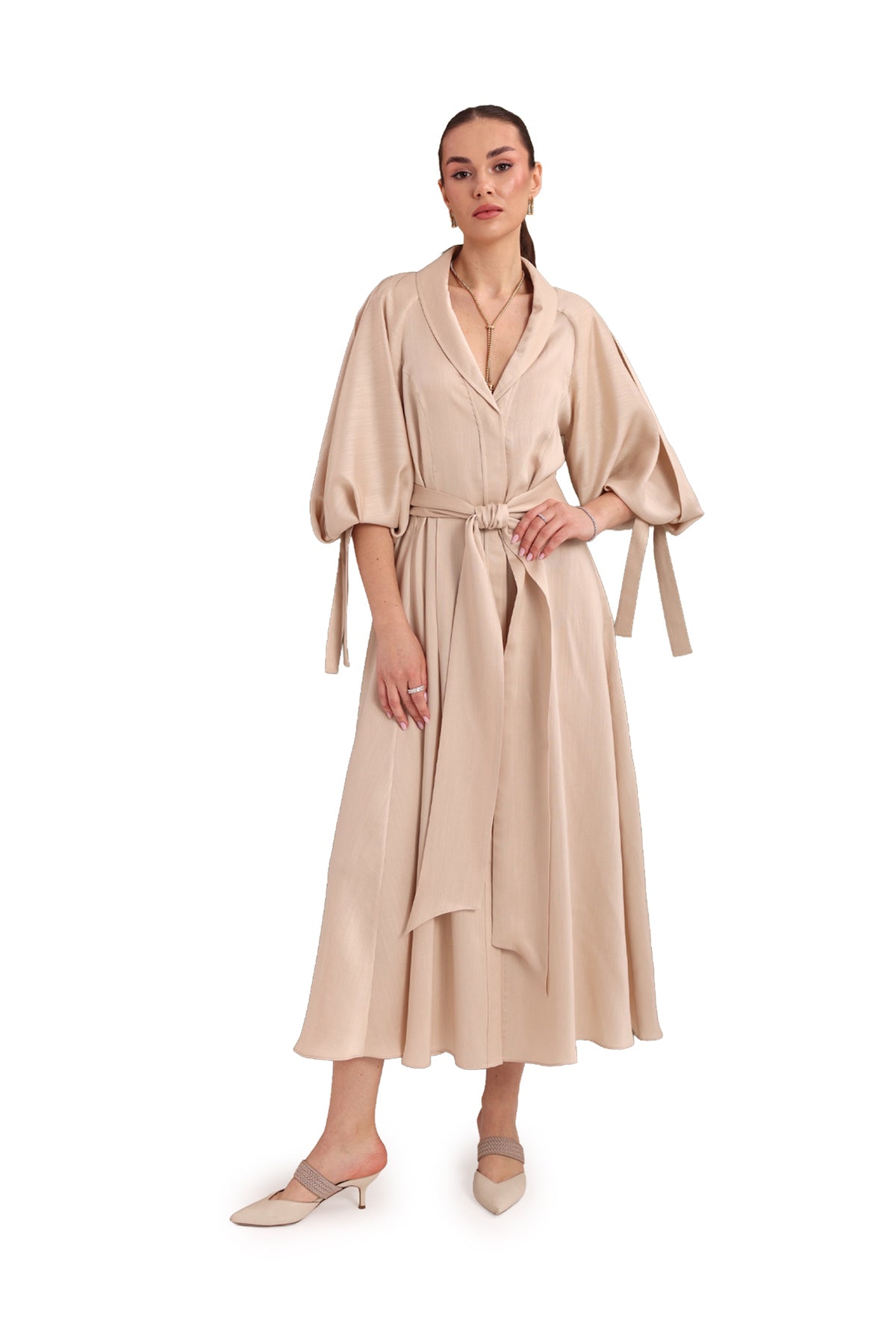 Textured Woven Maxi Dress-3
