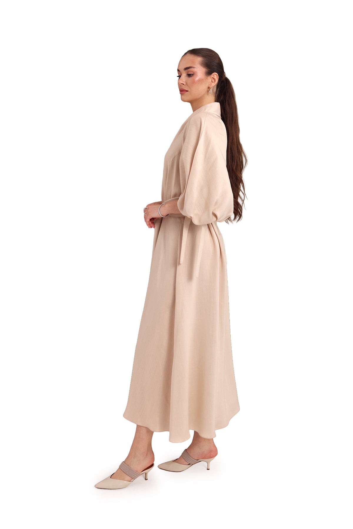 Textured Woven Maxi Dress-4