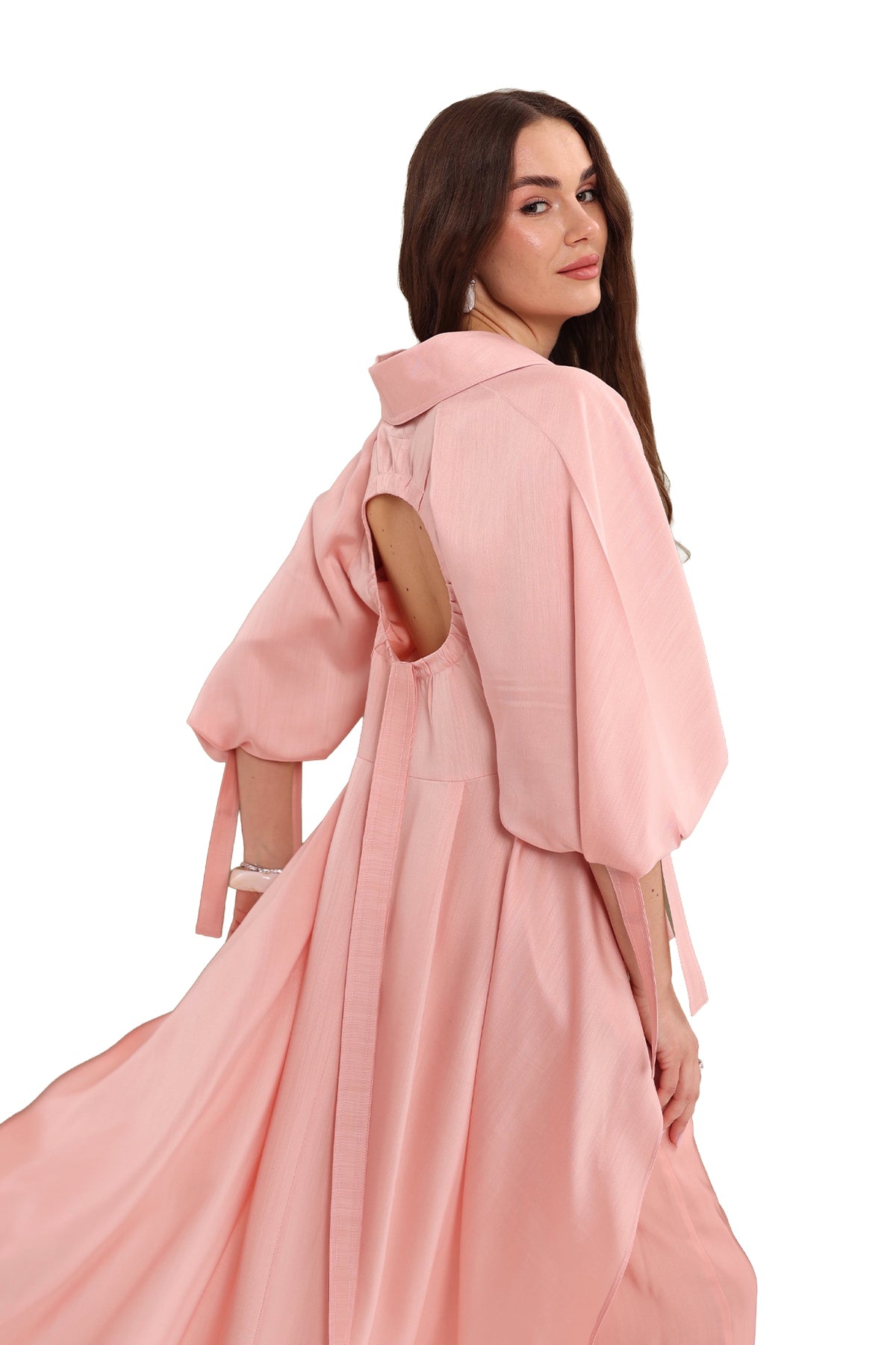 Blush Woven Draped-Back Top-3