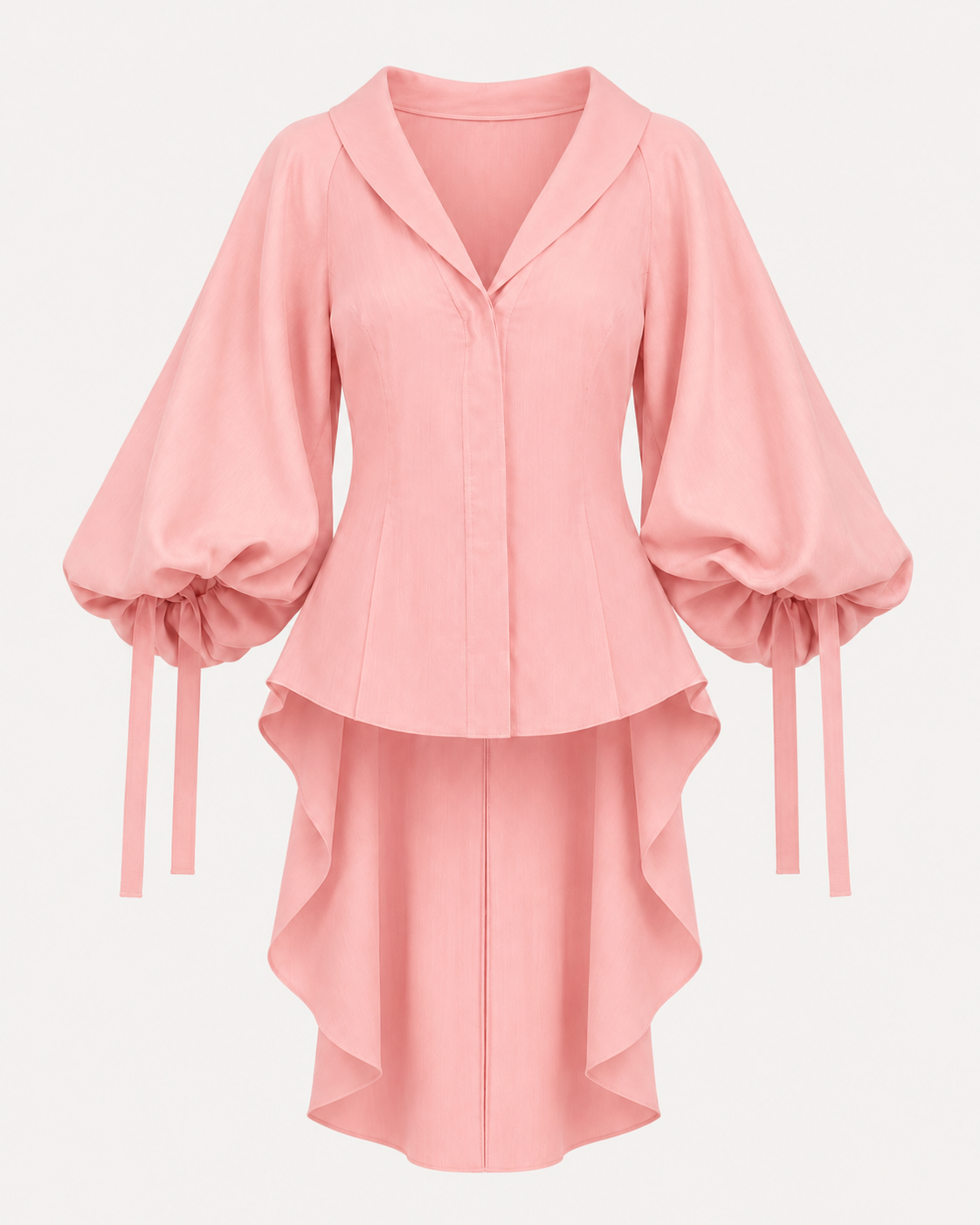 Blush Woven Draped-Back Top-1