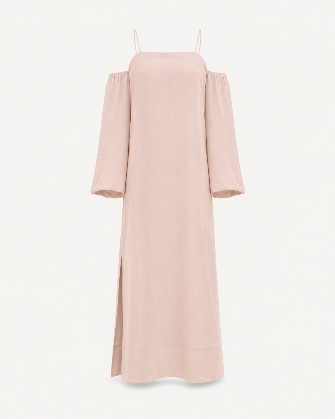 Blush Off-Shoulder Maxi Dress