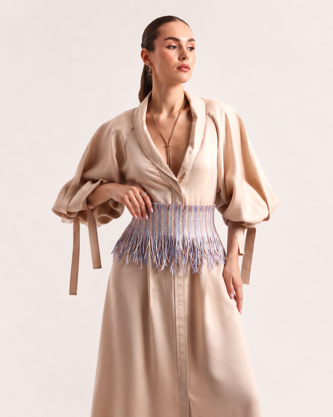 Purple Tassel Belt-3
