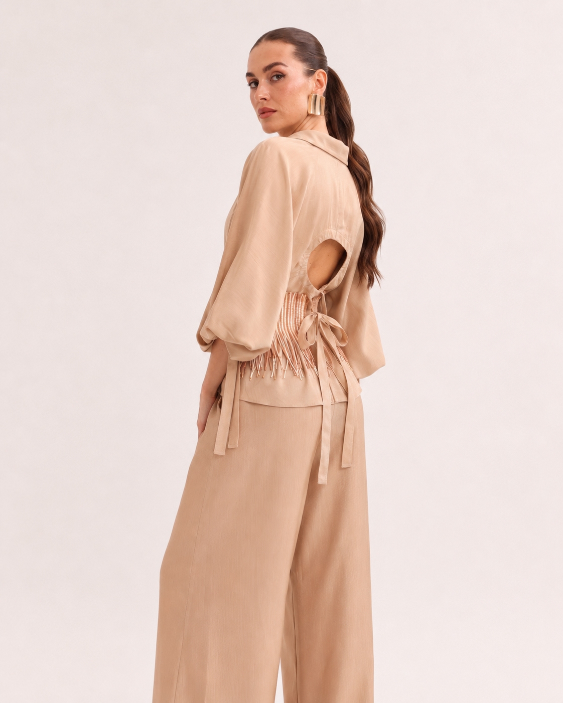 Tan Tassel Belt-3