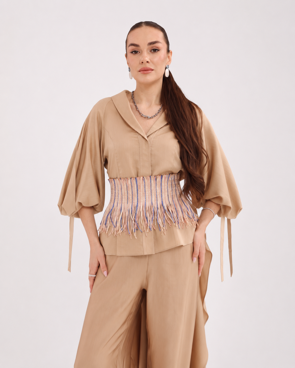 Blue Tassel Belt-2