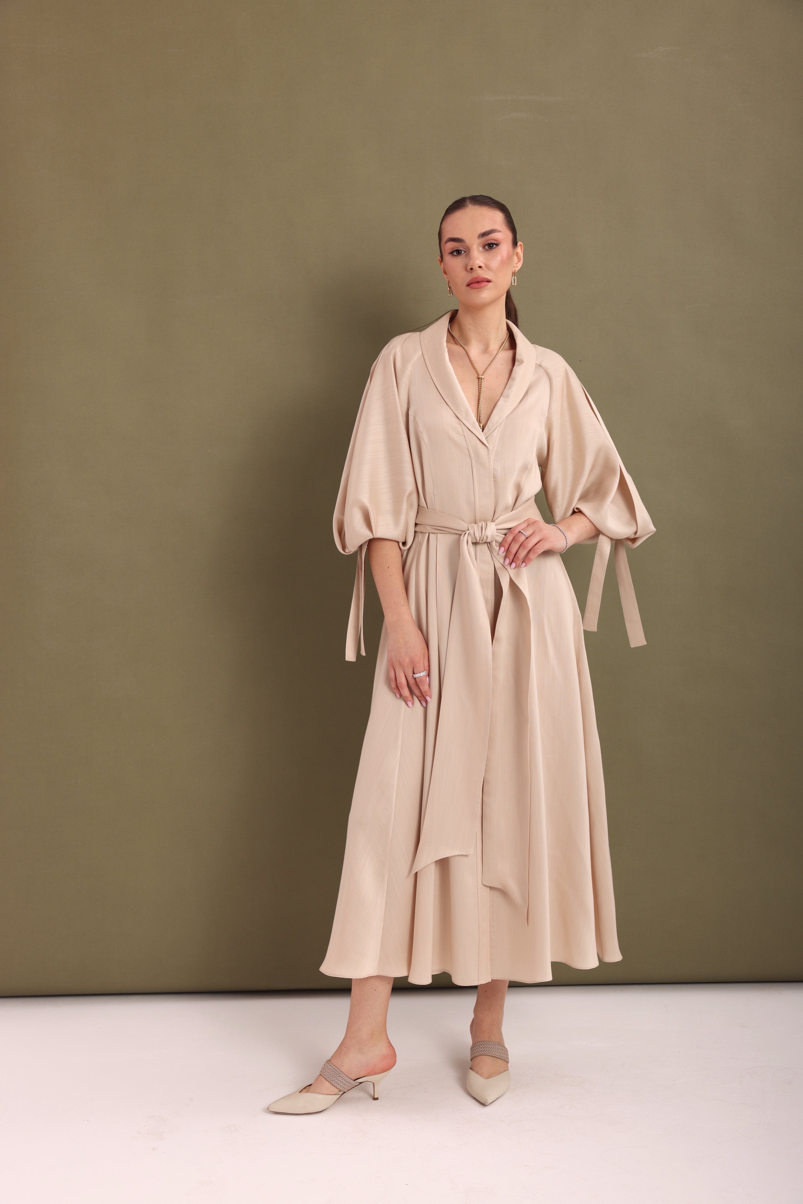 Textured Woven Maxi Dress-3
