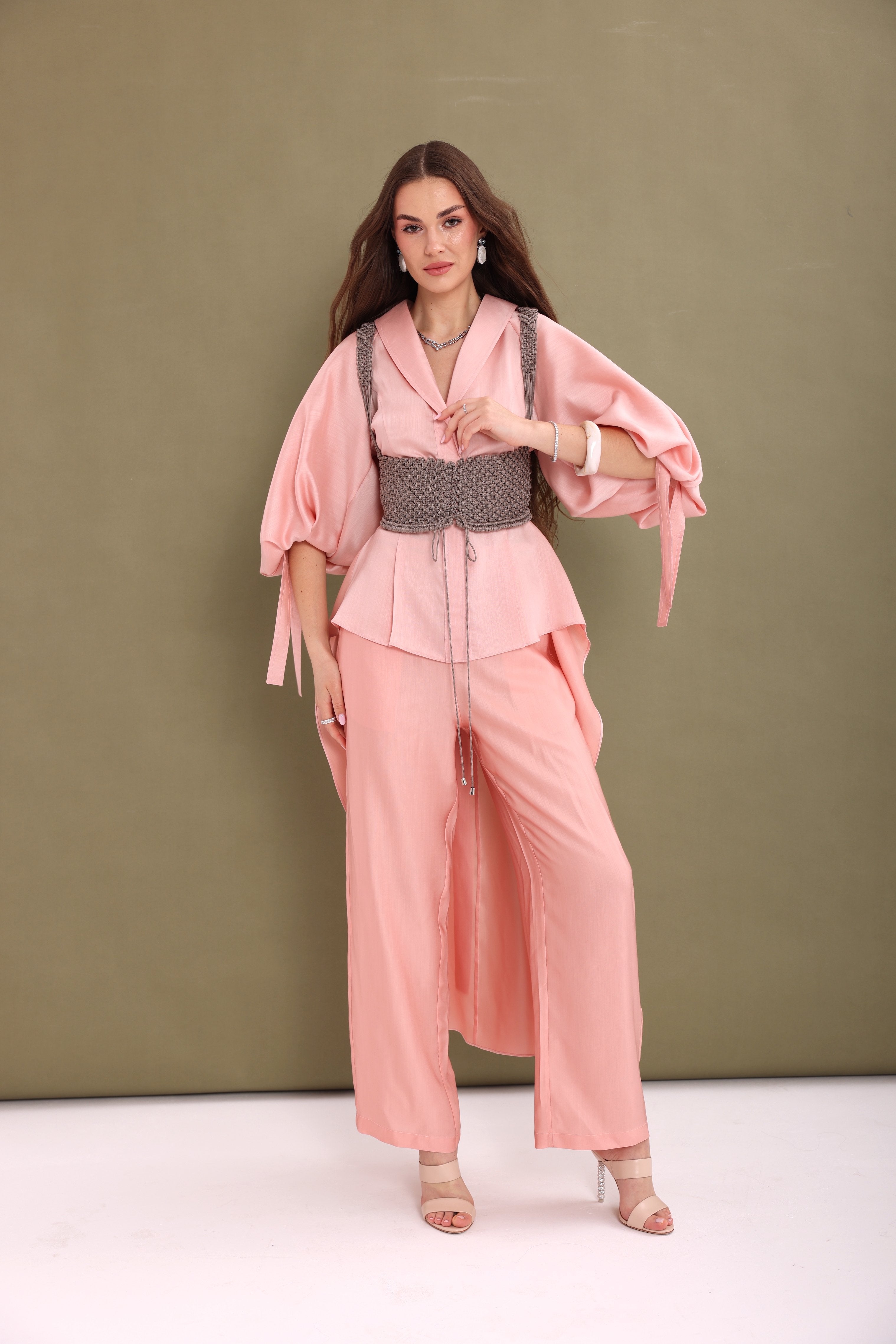 Blush Straight-Leg Trousers-3