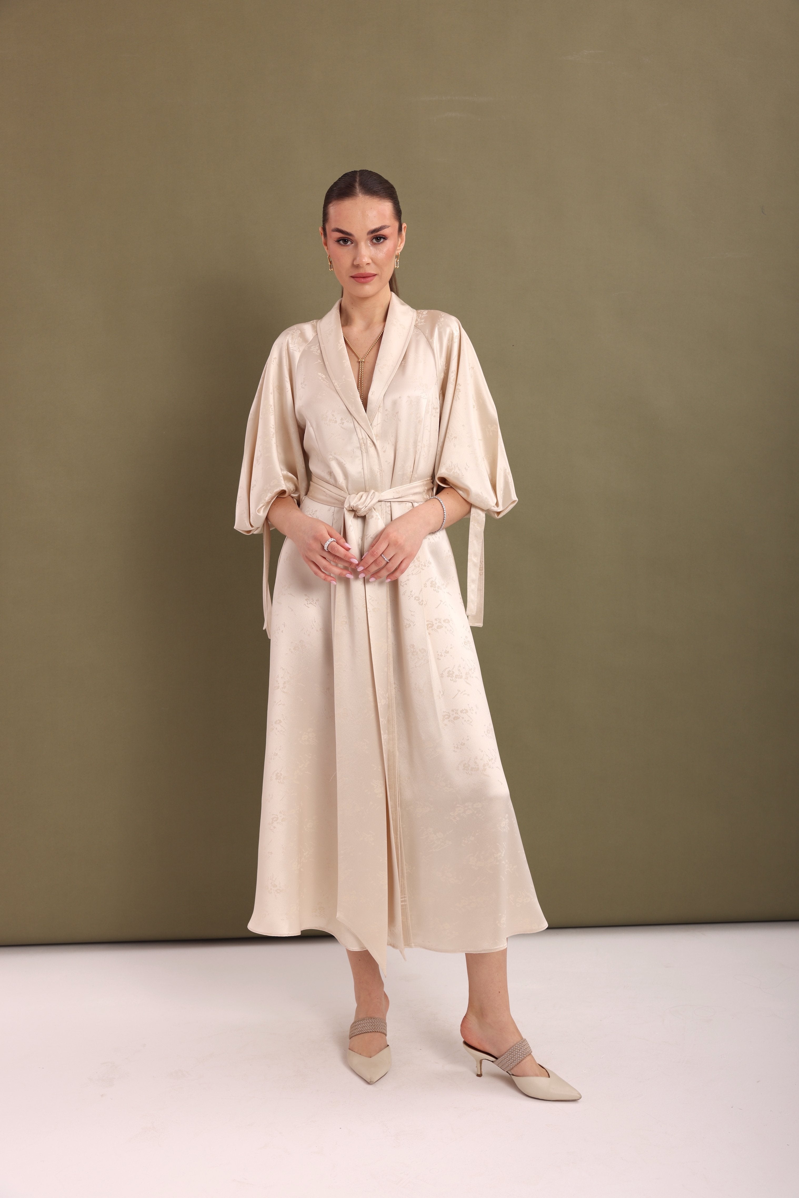 Jacquard Silk Maxi Dress (Copy)-3