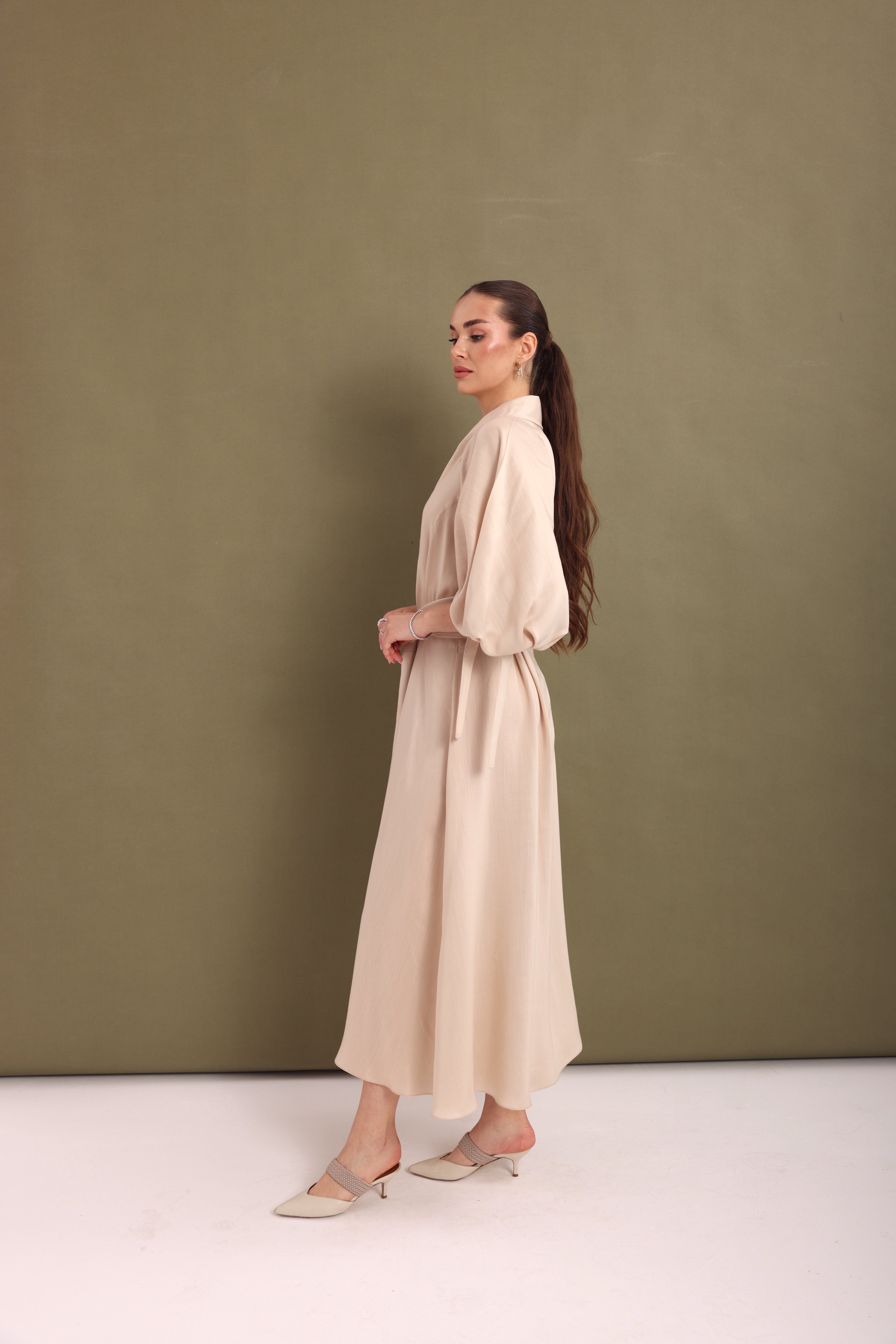 Textured Woven Maxi Dress-4