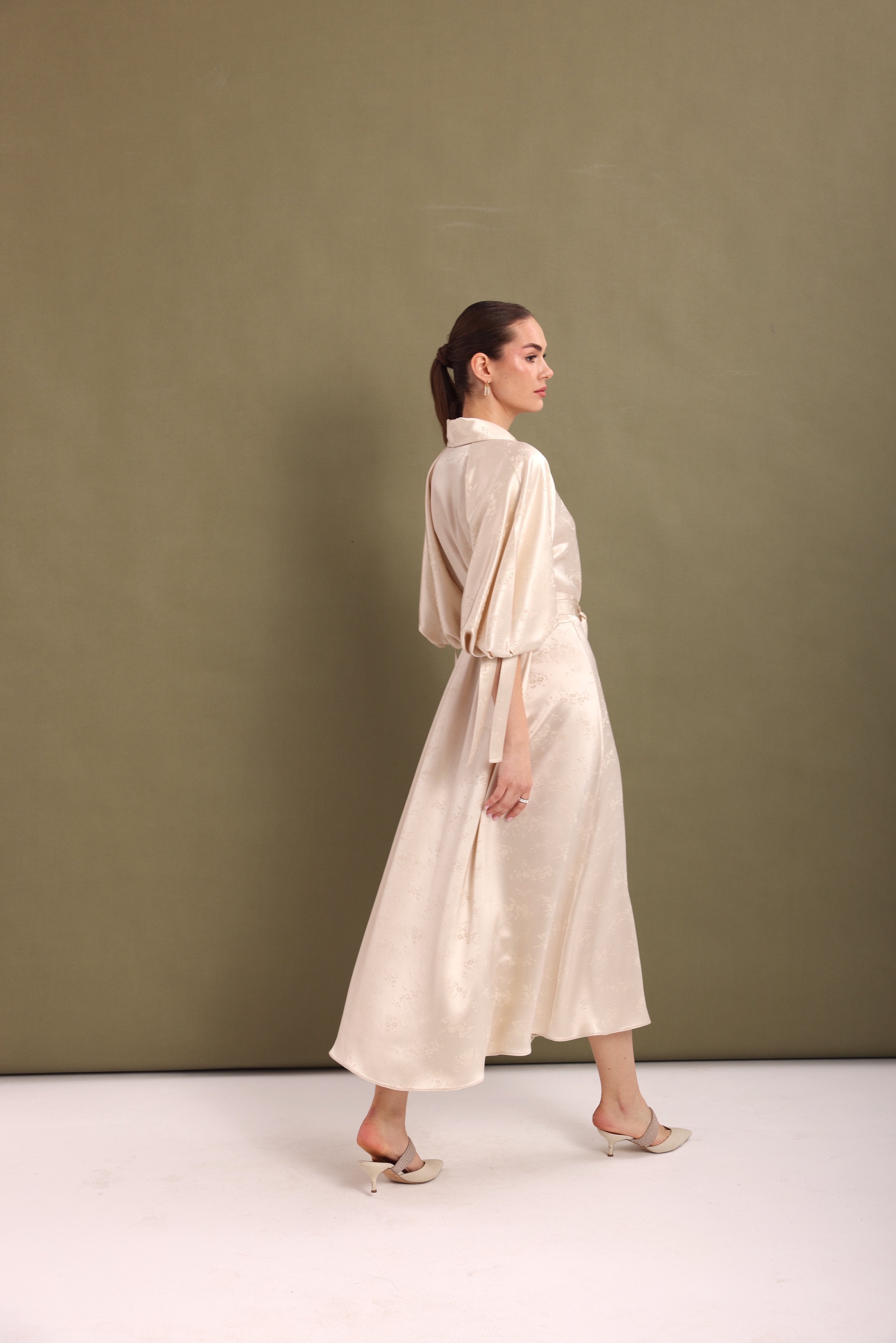 Jacquard Silk Maxi Dress (Copy)-4