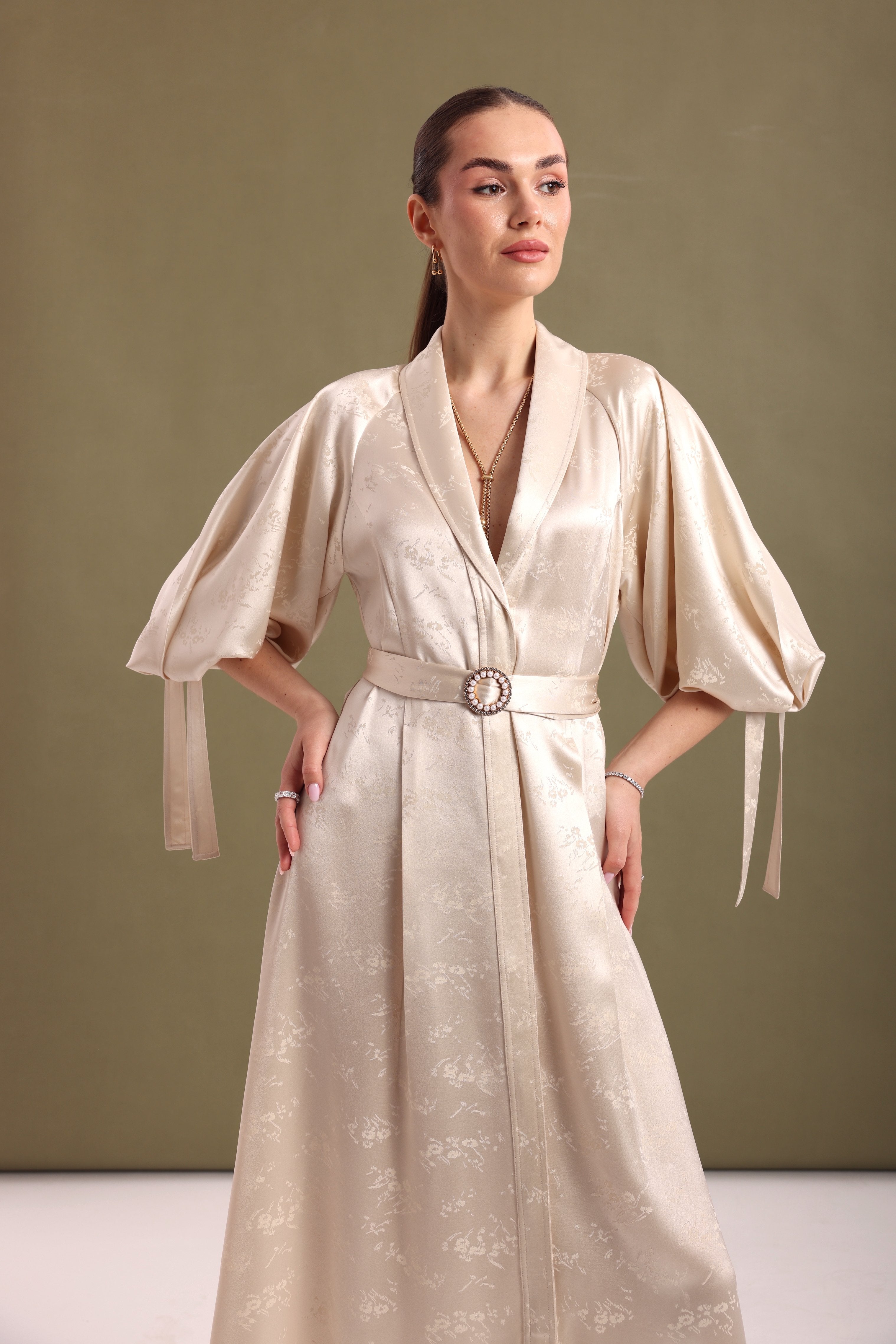 Jacquard Silk Maxi Dress (Copy)-2